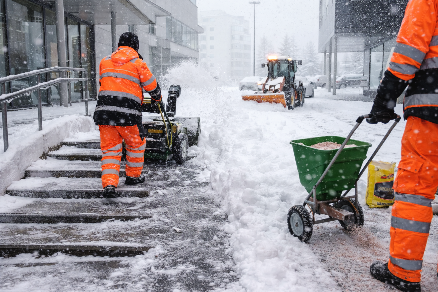 Hoone ümbruse lumetõrje ja libedusetõrje
